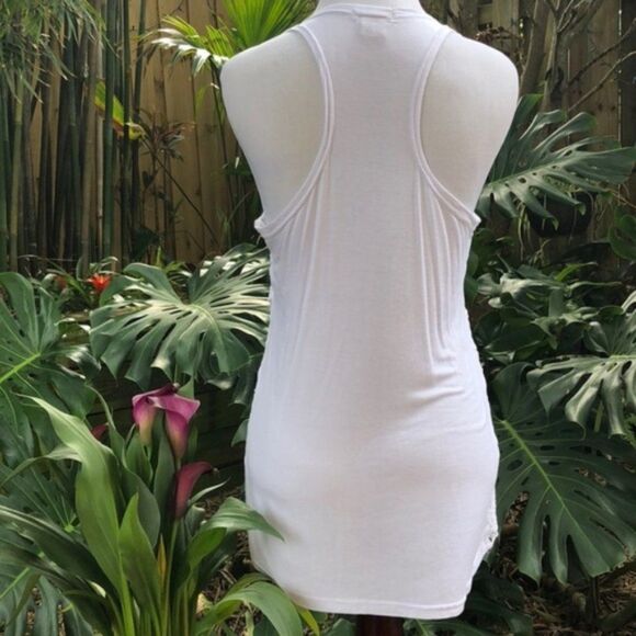 Arden B White Crochet Floral Lace Spring Summer Tank Top - Picture 4 of 9